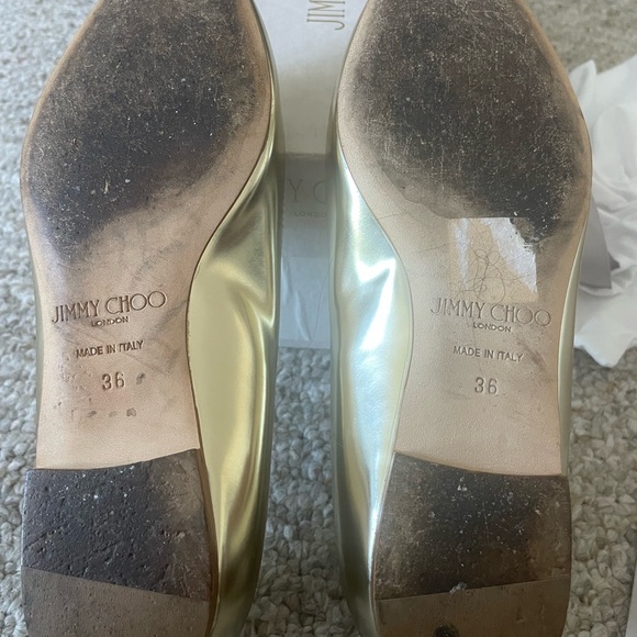 Jimmy Choo gold flats - Picture 6 of 7